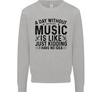 Un Giorno Senza Musica Pop Rock Reggae Dance Felpa Per Bambini