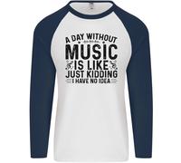 Un Giorno Senza Musica Pop Rock Reggae Danza Uomo L/S Baseball T-Shirt