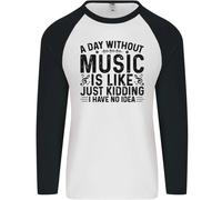 Un Giorno Senza Musica Pop Rock Reggae Danza Uomo L/S Baseball T-Shirt