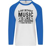 Un Giorno Senza Musica Pop Rock Reggae Danza Uomo L/S Baseball T-Shirt