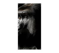 Un gorilla per adulti copertura per porta striscione 90 x 180 cm striscioni per feste cartello di benvenuto stagionale decorazione verticale porta appeso per portico ingresso giardino decorazione
