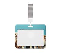 Un grande gruppo di cani porta badge impermeabile ID Key Card Holder Name Tags Cover con finestra trasparente ID per donne uomini ufficio personale insegnante infermiera