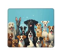 Un grande gruppo di cani tappetino per mouse con bordo cucito, comodi tappetini per mouse con base in gomma antiscivolo tappetino per mouse da gioco lavabile tappetino per computer portatile accessori
