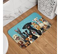 Un grande gruppo di cani, zerbino di benvenuto, antiscivolo, assorbente, morbido, lavabile, tappeto da bagno, 40,6 x 61 cm, tappeto per cucina, camera da letto, bagno, arredamento elegante