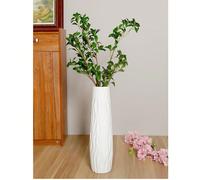 Un grande vaso decorativo in plastica da terra, progettato come un elemento di arredo domestico creativo e infrangibile, alto 58 cm. Questo versatile vaso è adatto per essere posizionato sul pavimento