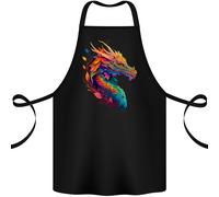 Un Grembiule Di Cotone Con Drago Fantasy 100% Biologico