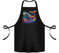 Un Grembiule Di Cotone Fantasioso A Motivo Di Balena Colorato 100% Biologico