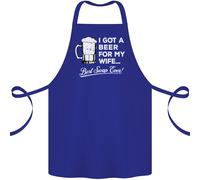 Un Grembiule Divertente In Cotone Per Mia Moglie Con Birra BBQ 100% Biologico