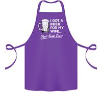 Un Grembiule Divertente In Cotone Per Mia Moglie Con Birra BBQ 100% Biologico