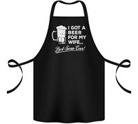 Un Grembiule Divertente In Cotone Per Mia Moglie Con Birra BBQ 100% Biologico