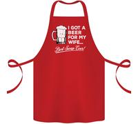 Un Grembiule Divertente In Cotone Per Mia Moglie Con Birra BBQ 100% Biologico
