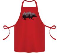 Un Grembiule In Cotone 100% Biologico Che Rappresenta Un Riccio E Un Bosco