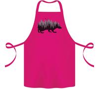 Un Grembiule In Cotone 100% Biologico Che Rappresenta Un Riccio E Un Bosco