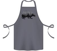 Un Grembiule In Cotone 100% Biologico Che Rappresenta Un Riccio E Un Bosco