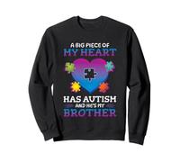 Un Grosso Pezzo del Mio Cuore ha l'autismo Regalo di Mio Fratello Felpa