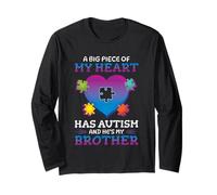 Un Grosso Pezzo del Mio Cuore ha l'autismo Regalo di Mio Fratello Maglia a Manica