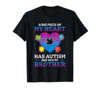 Un Grosso Pezzo del Mio Cuore ha l'autismo Regalo di Mio Fratello Maglietta