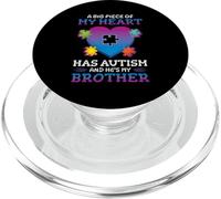 Un grosso pezzo del mio cuore ha l'autismo Regalo di mio fratello PopSockets PopGrip per MagSafe