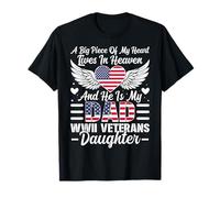 Un Grosso Pezzo del Mio Cuore Vive in Paradiso e Lui è Mio Padre, Prima Guerra Mondiale Maglietta