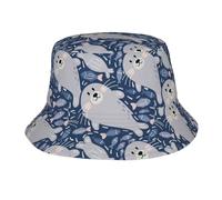 Un Gruppo di foche in Primo Piano su Cappelli a Secchiello da Uomo, Cappello a Secchiello Casual da Esterno con Protezione UV e Protezione Solare