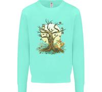 Un Gufo E Fox Albero Natura Ecology Bambini Felpa Maglione