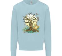 Un Gufo E Fox Albero Natura Ecology Bambini Felpa Maglione