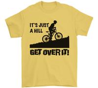 Un Hill Get Sopra It Ciclismo Ciclisti Divertente Uomo T-Shirt 100% Cotone