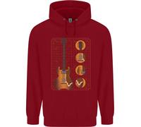 Un Hoodie Per Bambini Music Rock N Roll Guitarista Con Progetto Di Chitarra