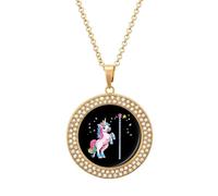Un-icorns - Collana da donna con ciondolo a forma di pole dance, regolabile, idea regalo per mamma, moglie, fidanzata, Misura unica, Metallo