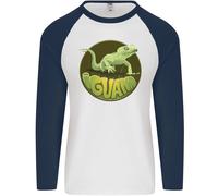 Un Iguana Lizard Uomo L/S Baseball T-Shirt