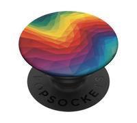 Un"illustrazione del modello astratto in onde colorate PopSockets PopGrip Adesivo