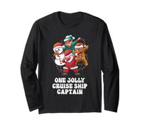 Un Jolly Cruise Ship Capitano Dabbing Babbo Natale Maglia a Manica