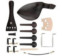 Un Kit Completo di Kit di Violino 4/4, Violino 4/4 Accessori con Chinrest Senza Buco, Coordinatore, Piolo di Sintonia Senza Foro, Perno Finale, Tailgut, Sintonizzatore,