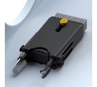 Un kit di pulizia multifunzionale per tastiere di computer, telefoni cellulari, tablet, monitor, fotocamere, cuffie, obiettivi, ecc., che lo rende comodo per pulire piccole fessure (10 in 1 (nero)