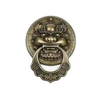 Un ko antico, Batacchio for porta con testa di leone, anello in ottone multicolore(300mm Bronze Color)