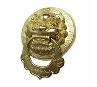 Un ko antico, Batacchio for porta con testa di leone, anello in ottone multicolore(300mm Copper Color)