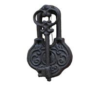 Un ko antico, Batacchio for porta in ghisa con serratura a chiave, stile antico rustico, 8,5x3,3x13,6 cm