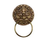 Un ko antico, Batacchio for porta in ottone con testa di leone multicolore(Bronze Color 98mm)