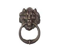 Un ko antico, Batacchio for porta in ottone con testa di leone multicolore(Bronze Knocker)