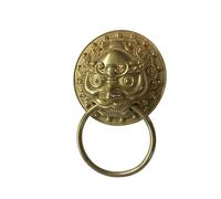 Un ko antico, Batacchio for porta in ottone con testa di leone multicolore(Copper Color 98mm)