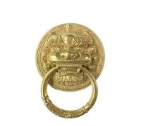 Un ko antico, Maniglia ad anello for batacchio a forma di testa leone in ottone pressofuso multicolore(Black+white)