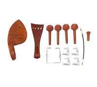 Un legno di giuggiola naturale 4/4 violino Parti accessori Set di Fine-Tuning, Mentoniera Resto, Corde, Chiodo di coda, Corda di coda, Vite, Piastre, Manopola