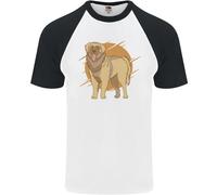 Un Leonberger Cane Uomo S/S Baseball T-Shirt