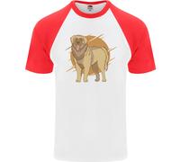 Un Leonberger Cane Uomo S/S Baseball T-Shirt