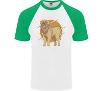 Un Leonberger Cane Uomo S/S Baseball T-Shirt