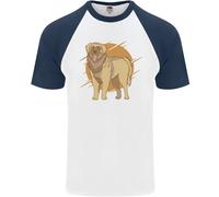 Un Leonberger Cane Uomo S/S Baseball T-Shirt