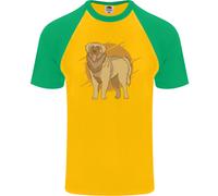 Un Leonberger Cane Uomo S/S Baseball T-Shirt