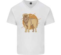 Un Leonberger Cane Uomo Scollo A V Cotone T-Shirt