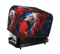 Un leone maschio con la bocca spalancata e le zanne spalancate per tostapane a 2 fette da cucina per piccoli elettrodomestici con tasche antipolvere e impronte digitali protectio