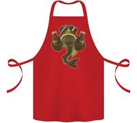 Un Luccio Pesce Con Birra Pesca Pescatore Cotone Grembiule 100% Biologico